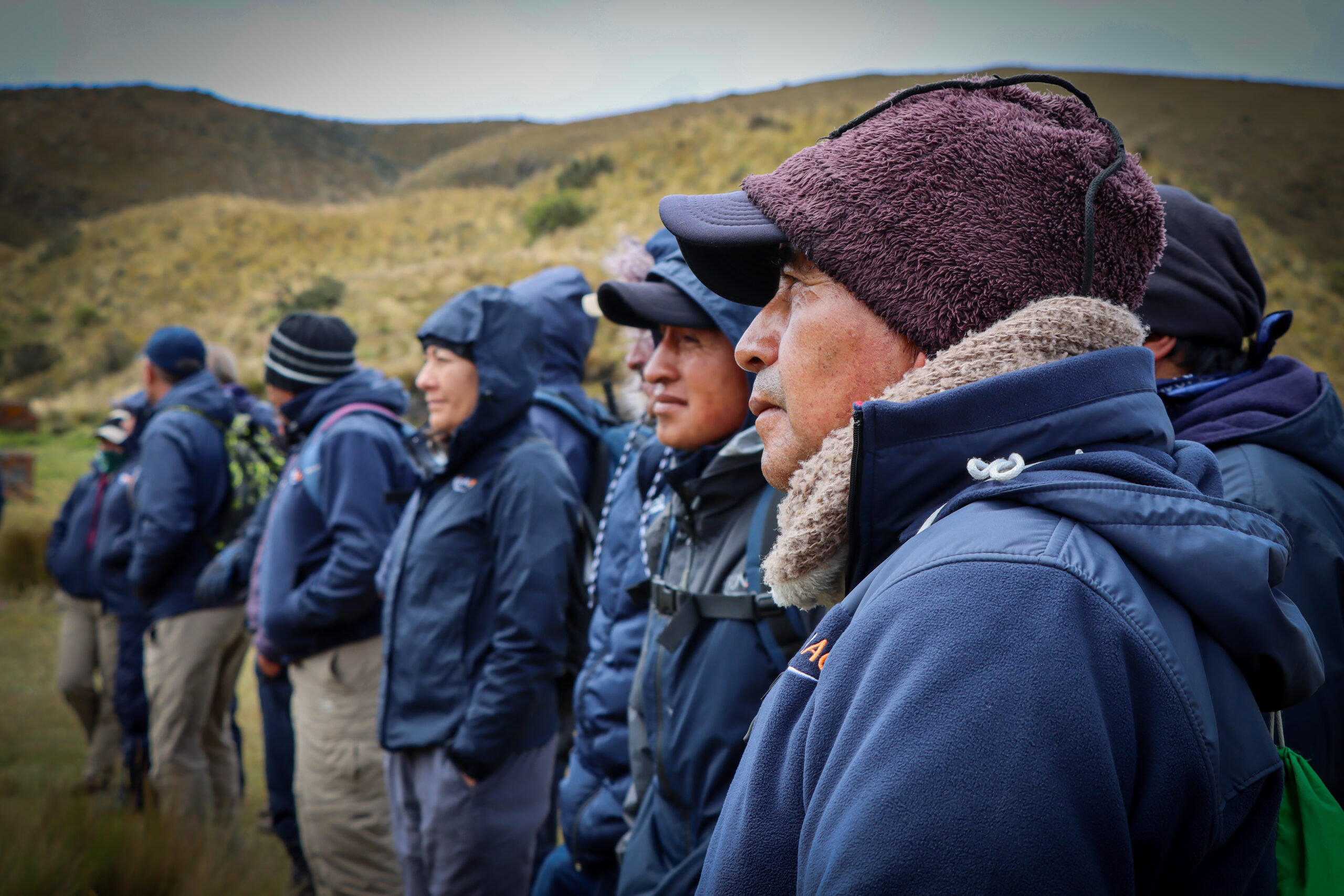 Grupo de guardapáramos del Fondo para la Protección del Agua en el páramo.